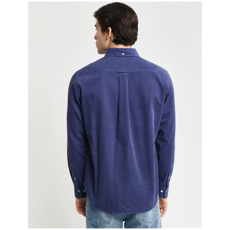 GANT Κοτλέ πουκάμισο dusty navy
